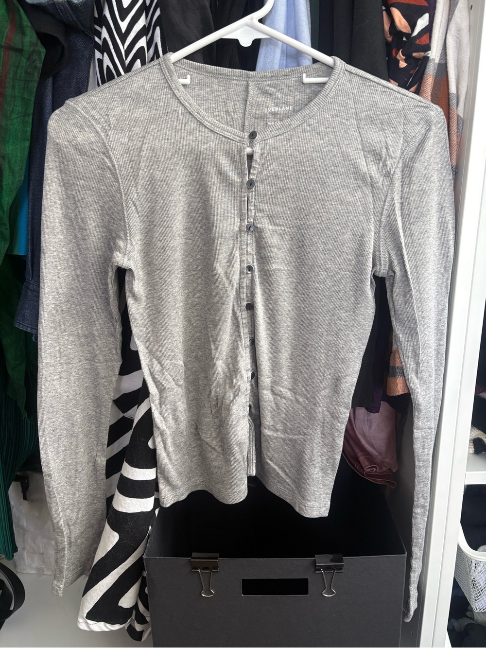 Everlane luxe rib button up